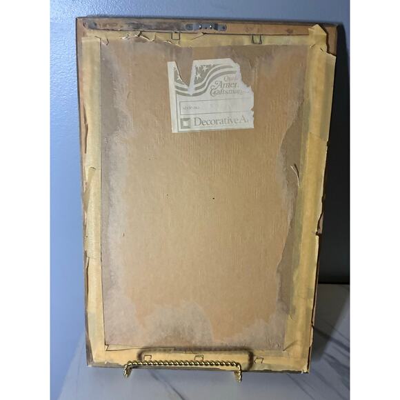 Framed Crewel Embroidery Maypole Girls Scene Handmade Folk Art Wall Decor - Picture 7 of 7